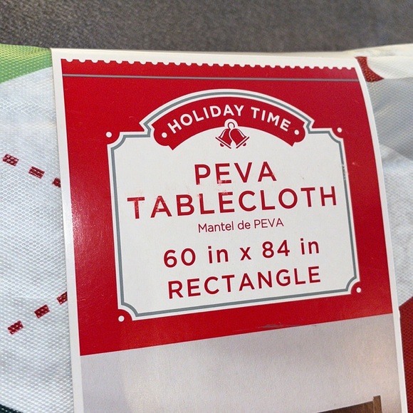 NWT. Holiday Time.  Peva Tablecloth.  60x84” (rectangle) - Picture 4 of 4